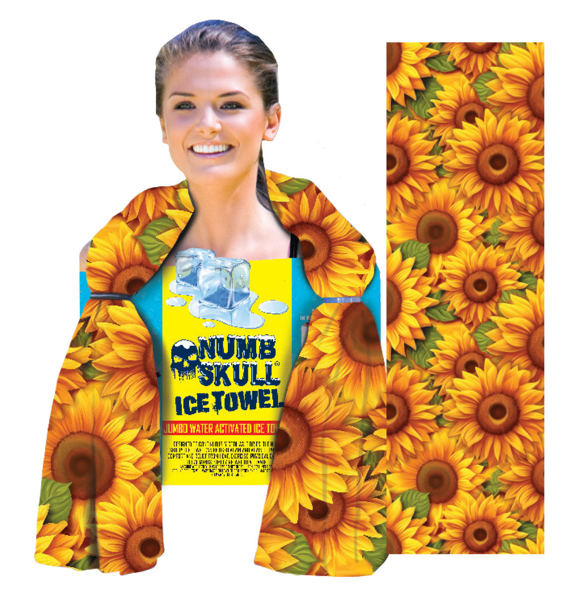 Numb Skull Ice Towel: Sunflower