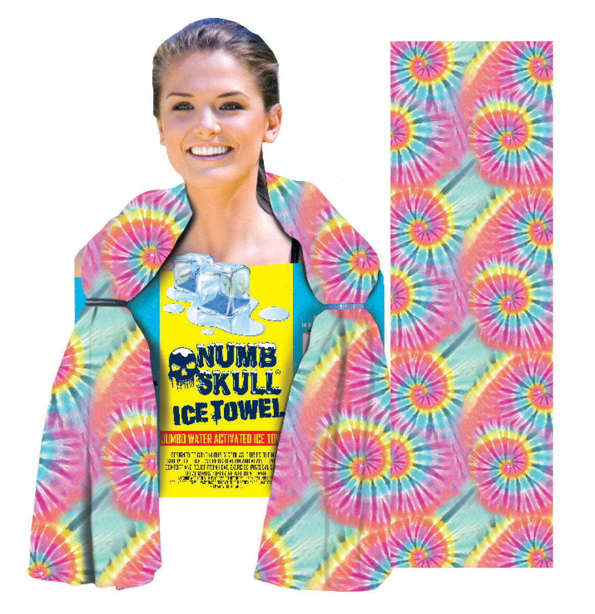 Numb Skull Ice Towel: Pastel Tie Dye