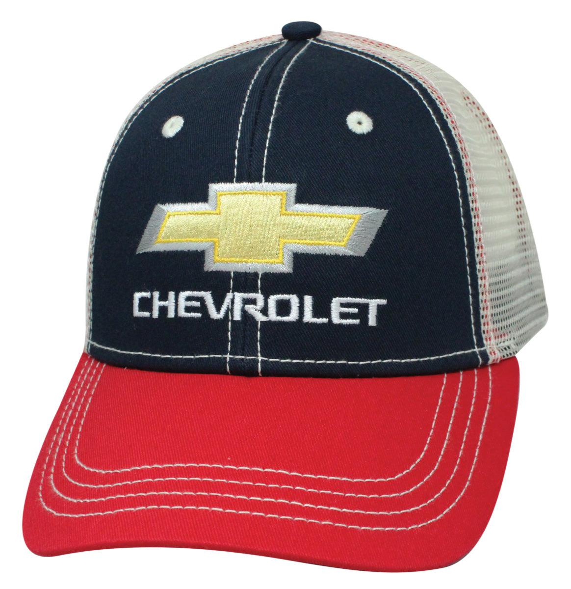 Chevrolet Blue / Red / Tan Mesh – Capsmith Inc