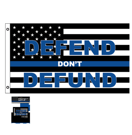 Defend Don't Defund Police 3' X 5' Flag