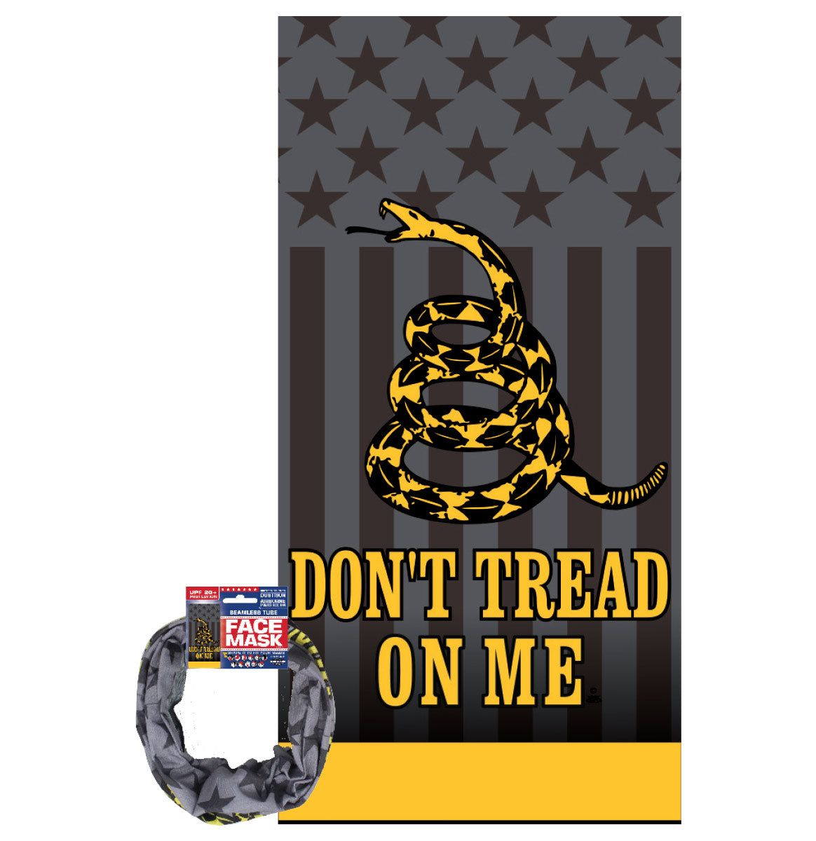 *Rap-a-Cap Tonal Flag Don't Tread on Me Seamless Tube Face Mask