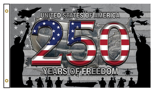 USA 250 Years Of Freedom 3' X 5' Flag