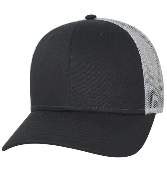 35RCT Reinforced Front Mesh Back Blank Cap - Black / Gray