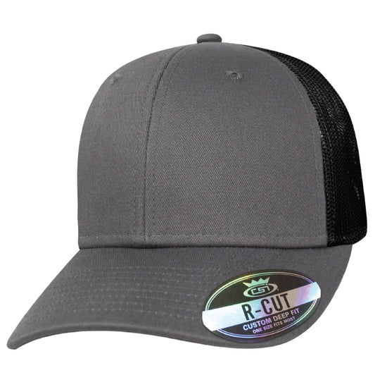 35RCT Reinforced Front Mesh Back Blank Cap - Gray / Black