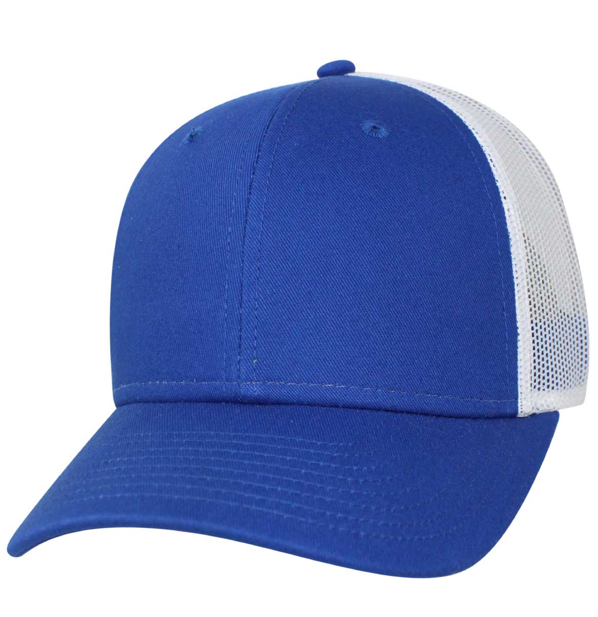 35RCT Reinforced Front Mesh Back Blank Cap - Royal / White