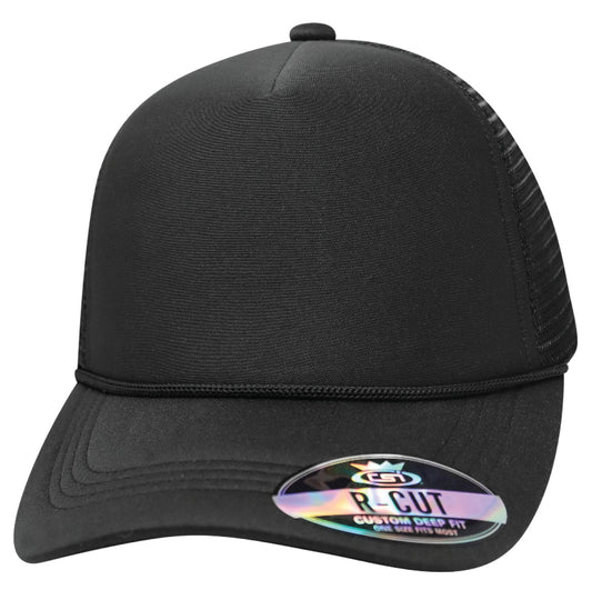 57SSR Polyfoam Front Mesh Back with Rope Blank Cap - Black