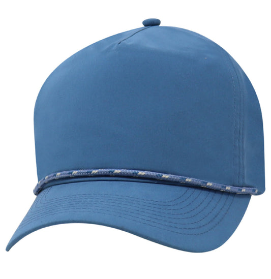 67ROP Nylon 5 Panel Half Moon Stay Blank Cap - Blue