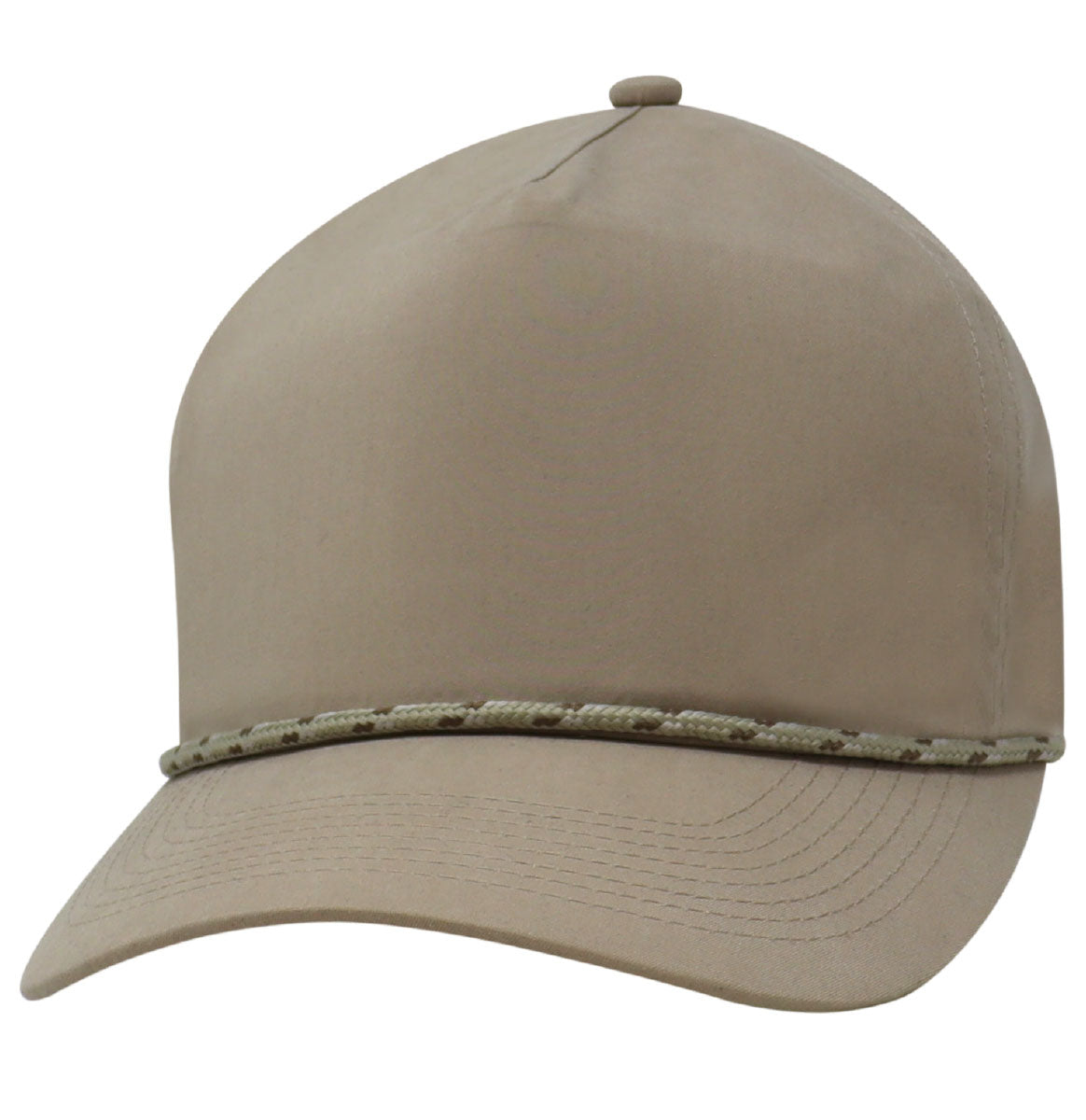 67ROP Nylon 5 Panel Half Moon Stay Blank Cap - Khaki – Capsmith Inc