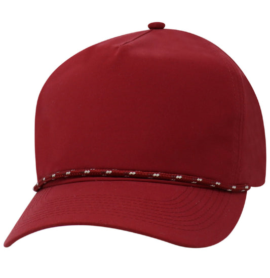 67ROP Nylon 5 Panel Half Moon Stay Blank Cap - Maroon