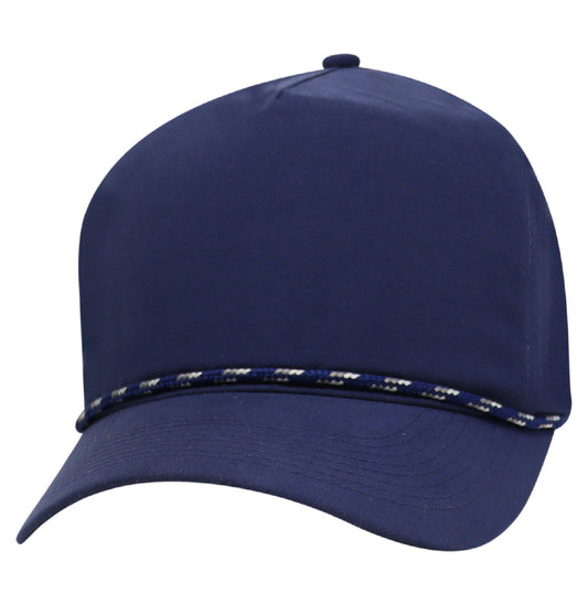 67ROP Nylon 5 Panel Half Moon Stay Blank Cap - Navy