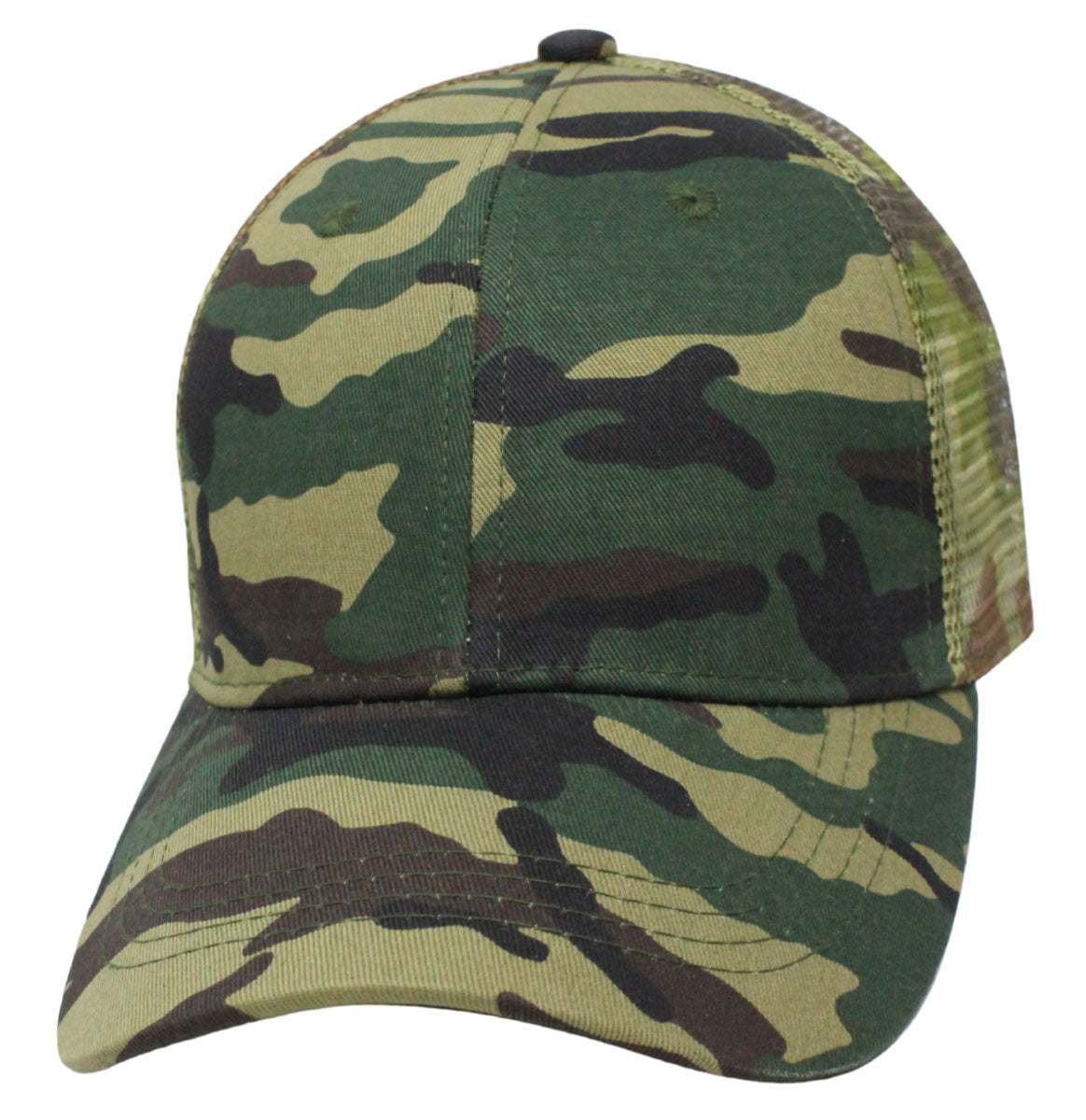 67SNP R-Cut Snapback Blank Cap - Military Green Camo