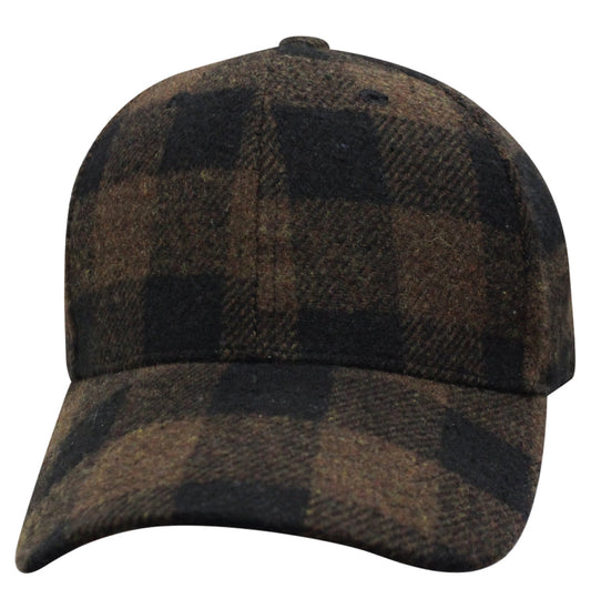 68PLD Brown & Black Plaid Blank Cap