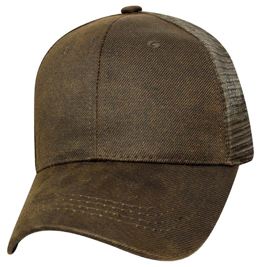 75OILM Oilskin Mesh Blank Cap - Brown