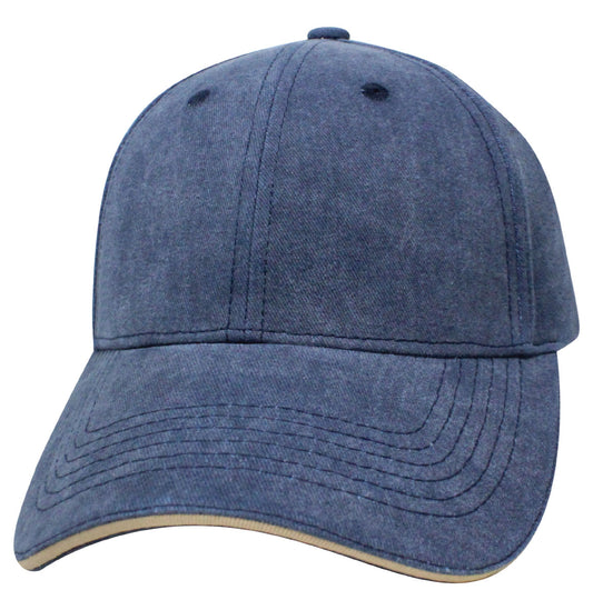 88LAM Chino Sandwich Blank Cap - Khaki / Navy