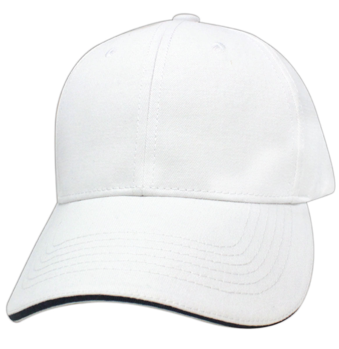 88LAM Chino Sandwich Blank Cap - Navy / White