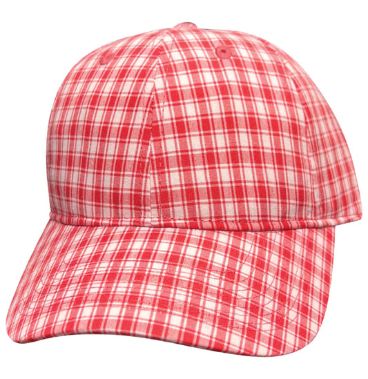 Gingham Red Blank Cap