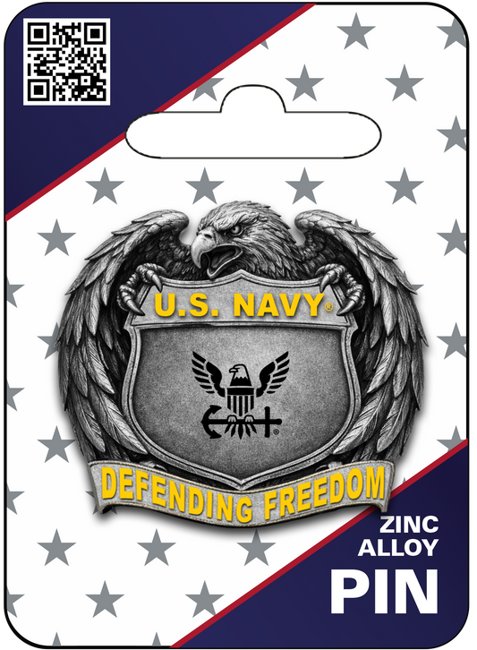 Eagle Embrace - Navy® - Military Pin