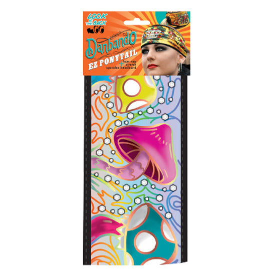 Danbando EZ Ponytail: Trippy Mushrooms w/Rhinestones