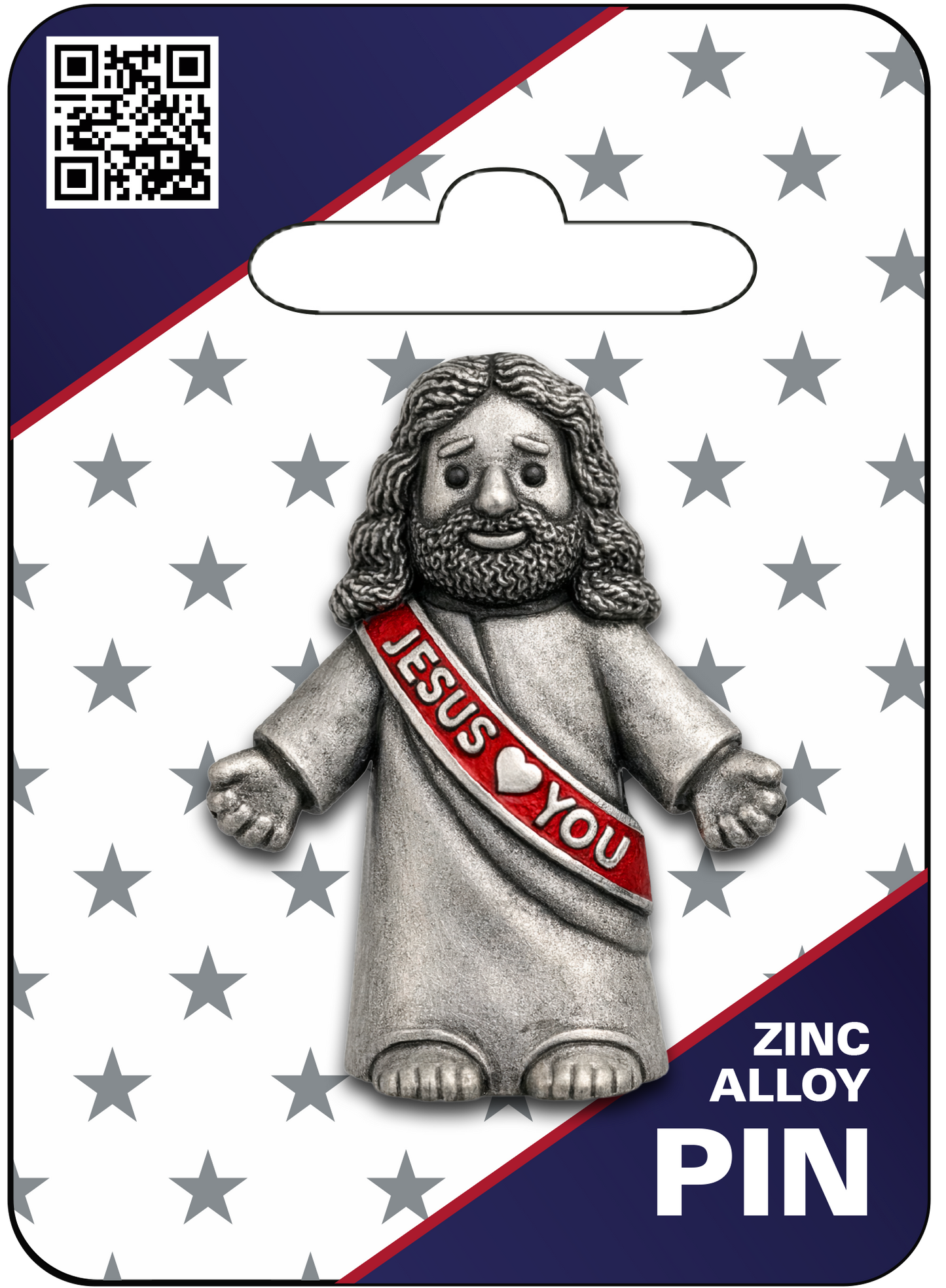 Jesus Loves You - Red Pin