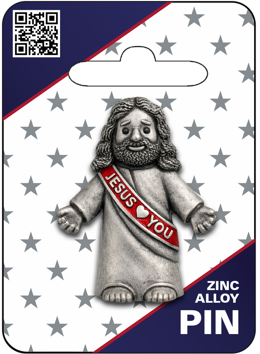 Jesus Loves You - Red Pin