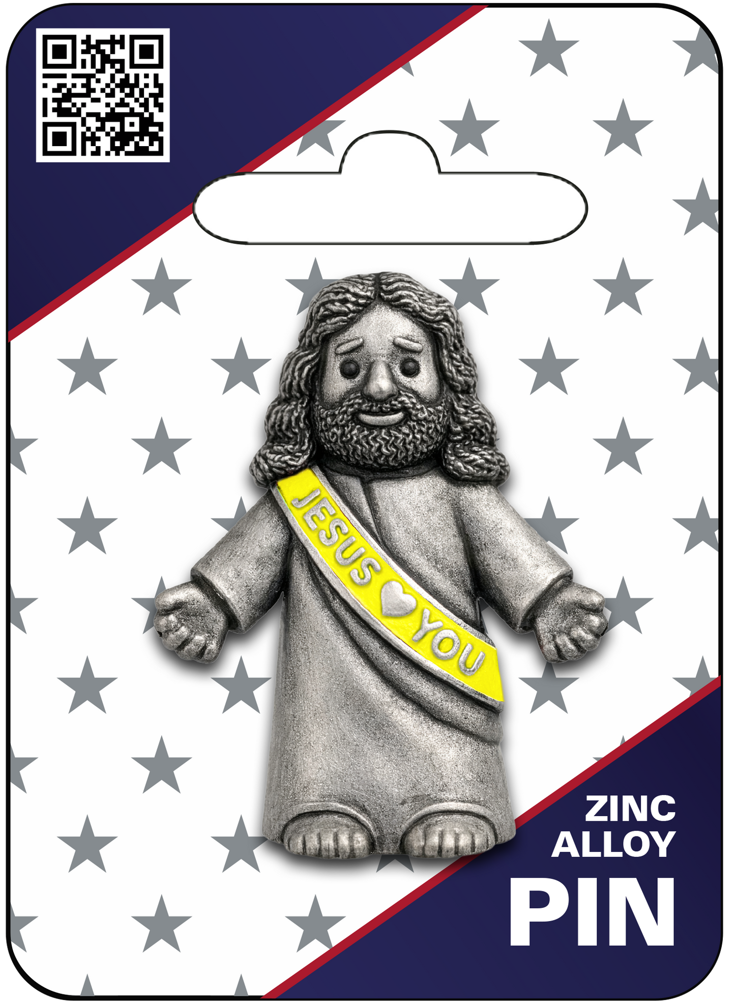 Jesus Loves You - Yellow Pin