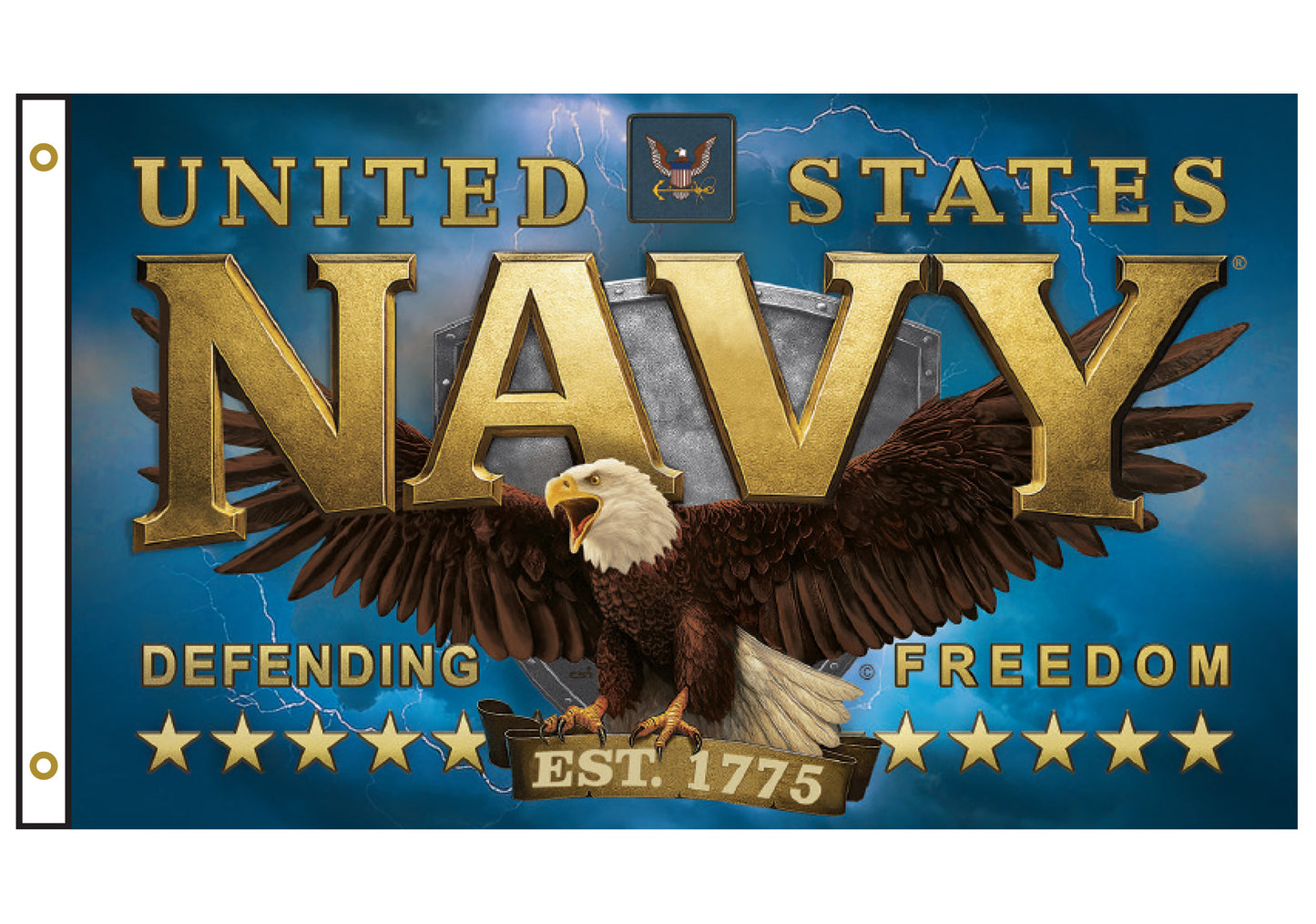 Eagle Emblem Navy® 3’ X 5’ Flag