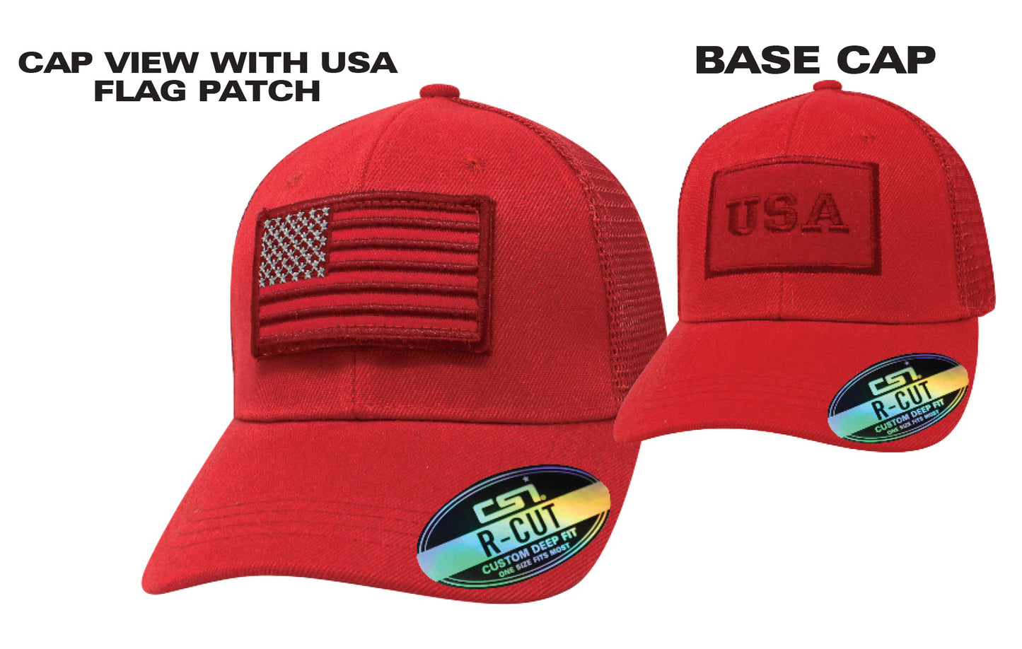 Red USA Patch Cap
