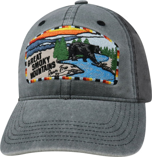 Roam Free Embroidery Gray Charcoal Great Smoky Mountains