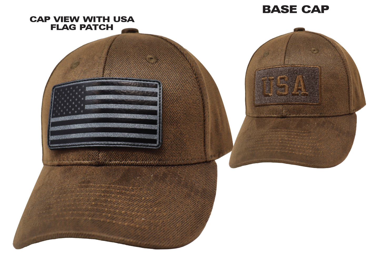3D Tonal Leather Flag Brown Oilskin