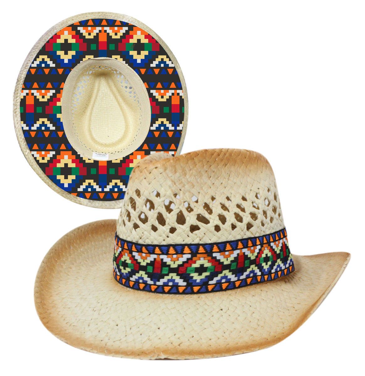 Cowboy Sublimation Straw: Aztec Rhythm