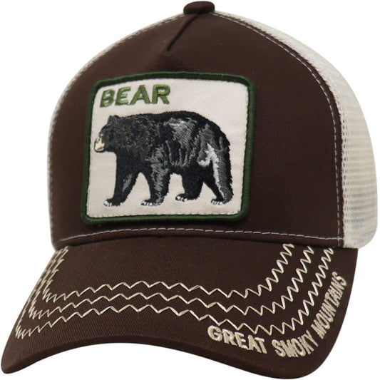 Badge Style Bear Brown Stone Great Smoky Mountains