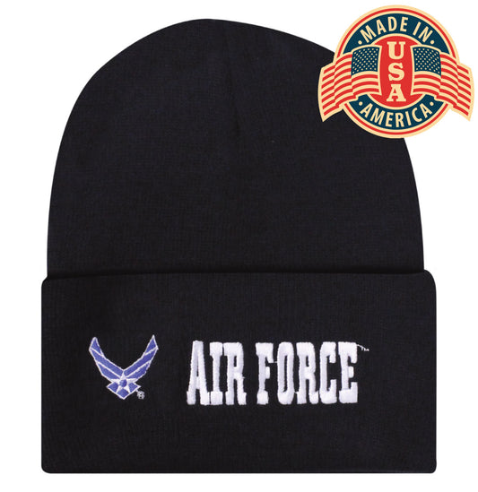 Emblem Black Cuffed Beanie USA- Air Force™