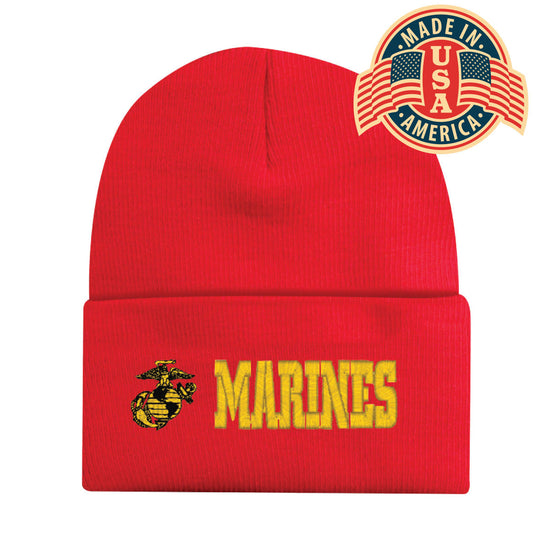 Emblem Cuffed Beanie USA- Marines