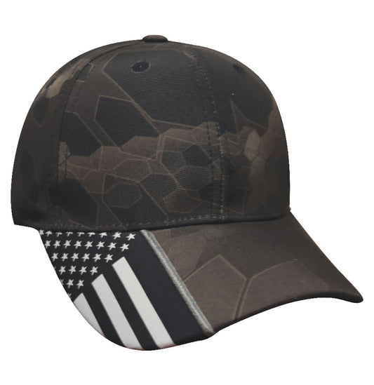 Black Hexagrid Blank Cap