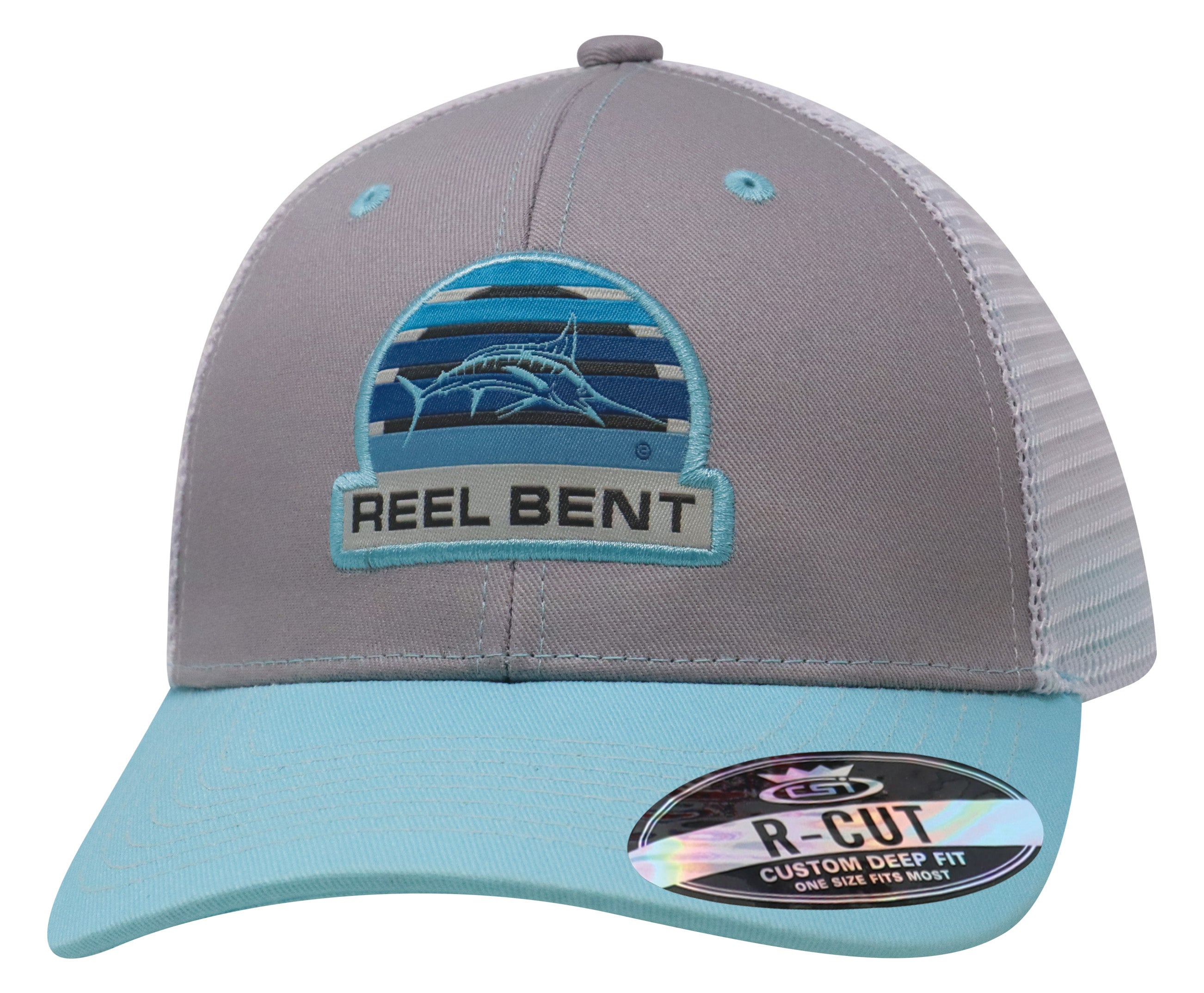 Reel Bent Gray / Marlin / Lt. Blue / White Capsmith Inc
