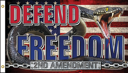 Snake Attack Defend Freedom 3' X 5' Flag