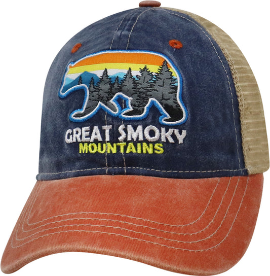 Sunset Icon Bear Navy / Bt Orange / Khaki Great Smoky Mountains