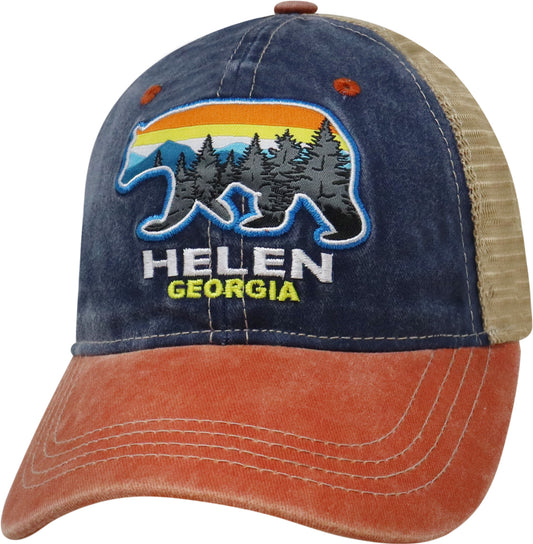 Sunset Icon Bear Navy / Bt Orange / Khaki Helen Georgia