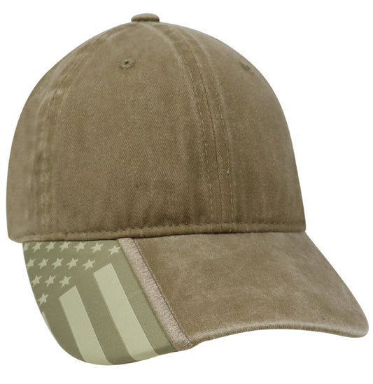 Tonal Flag Blank Cap - Khaki