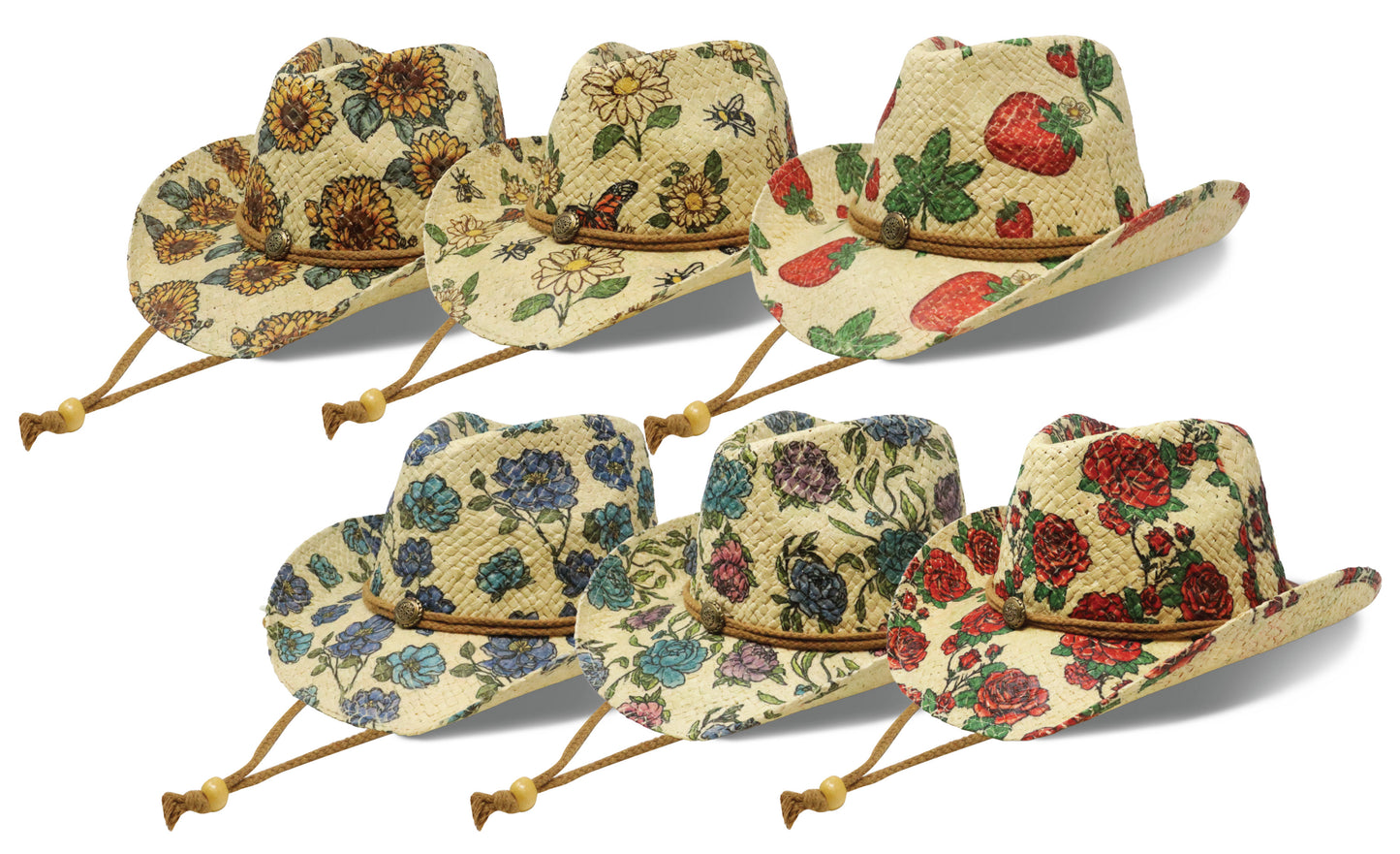 Straw Hat Floral Assortment #3