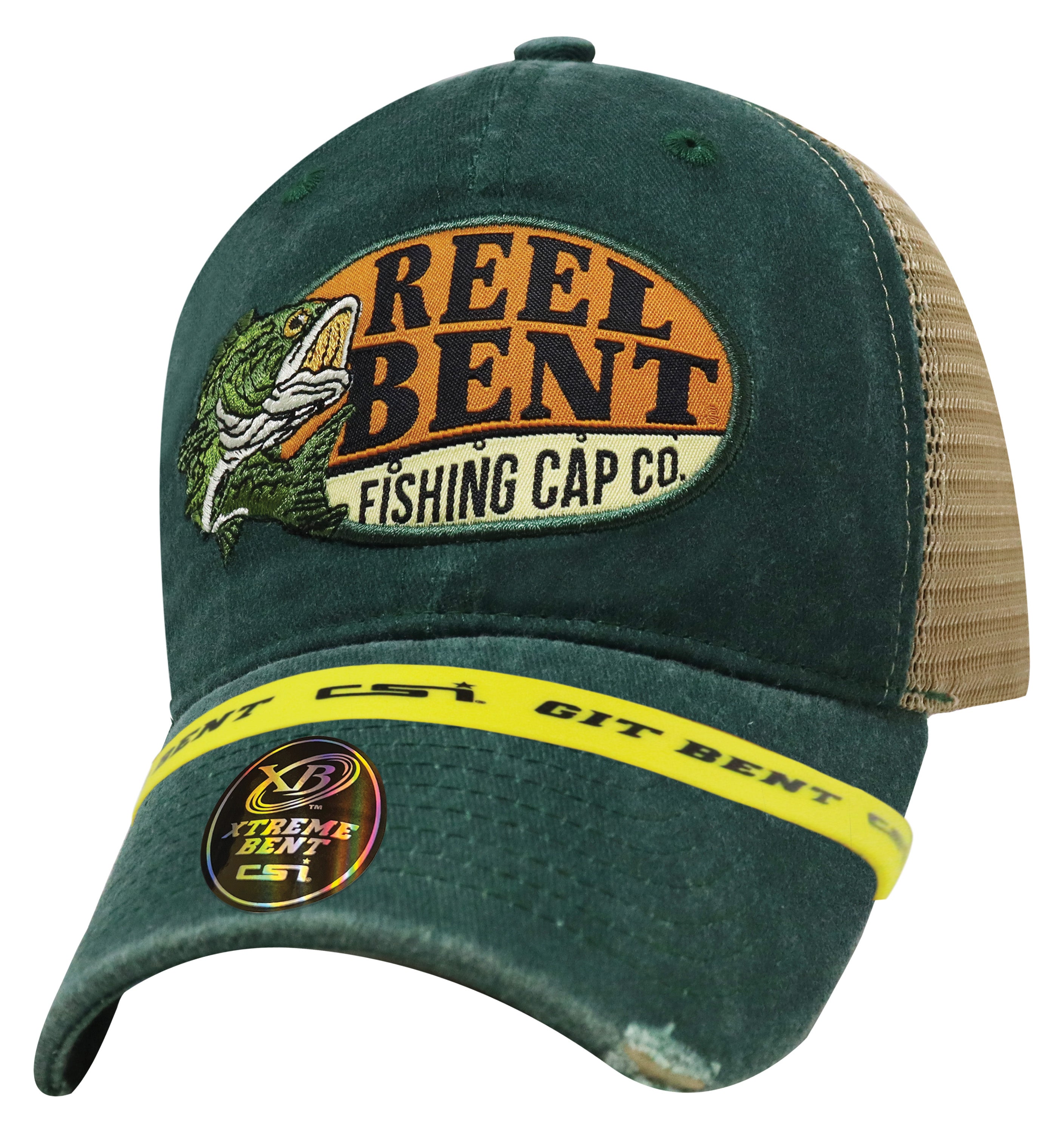 Xtreme Bent Retro Fish Bass Forest / Khaki Capsmith Inc
