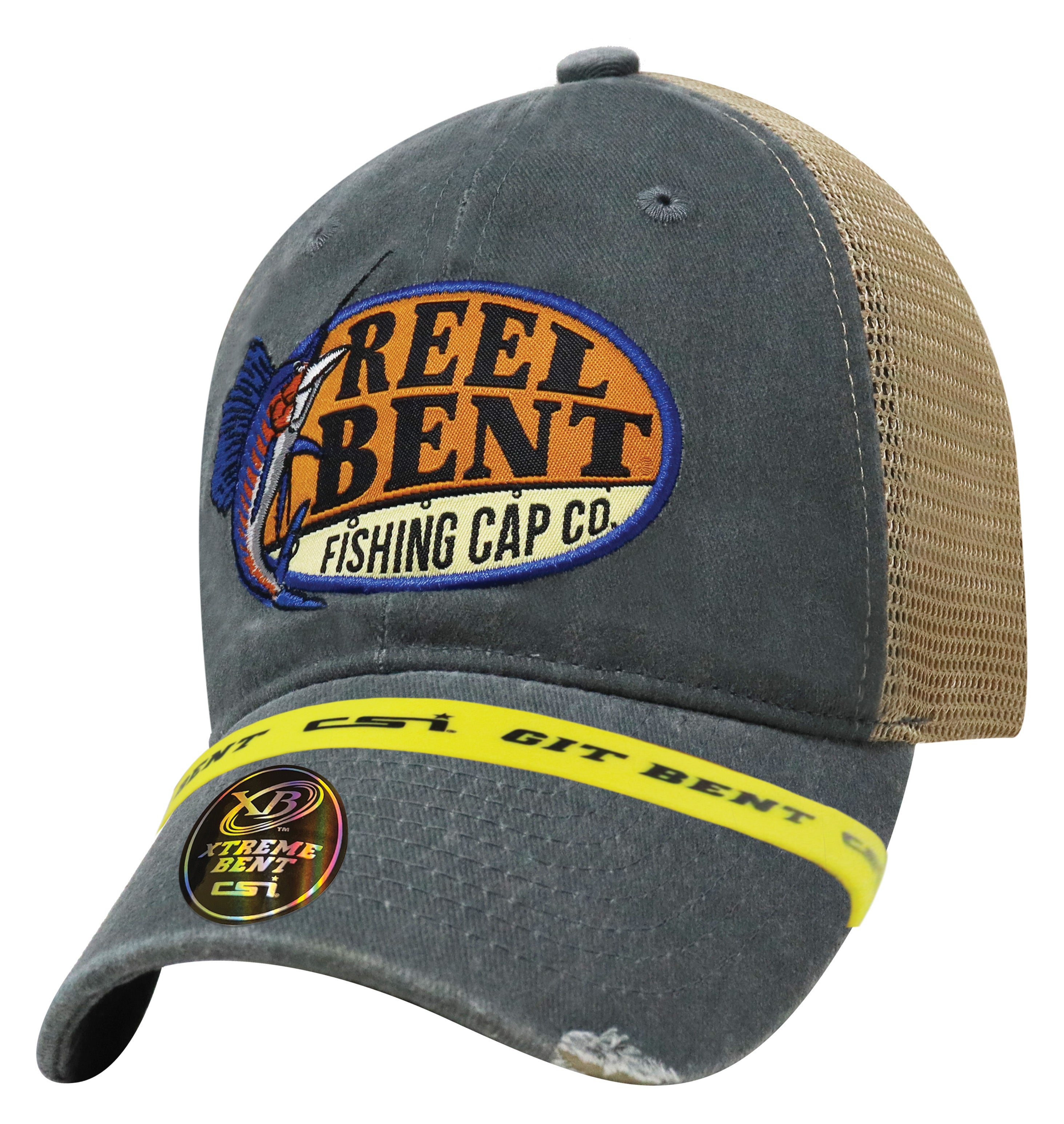 Xtreme Bent Retro Fish Sailfish Gray / Khaki Capsmith Inc