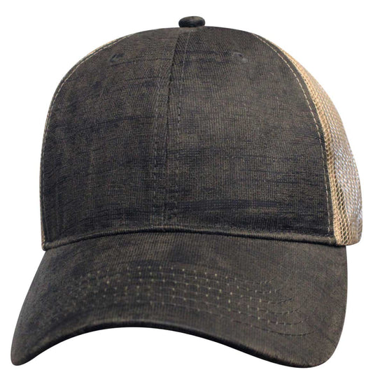 75MAR Martin Oilskin Blank Cap - Black