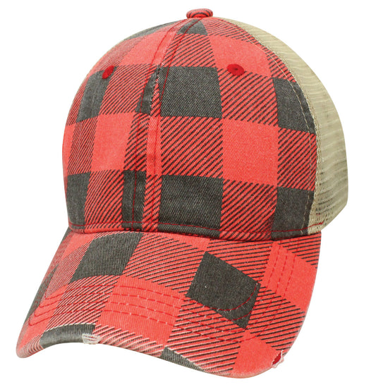 *82BUF Buffalo Plaid Blank Cap