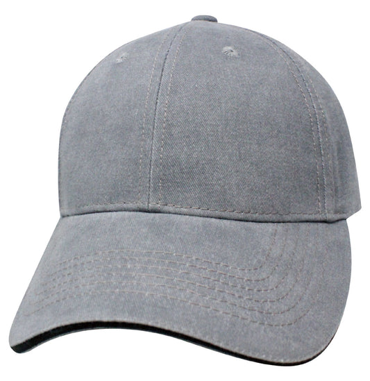 88LAM Chino Sandwich Blank Cap - Black / Gray