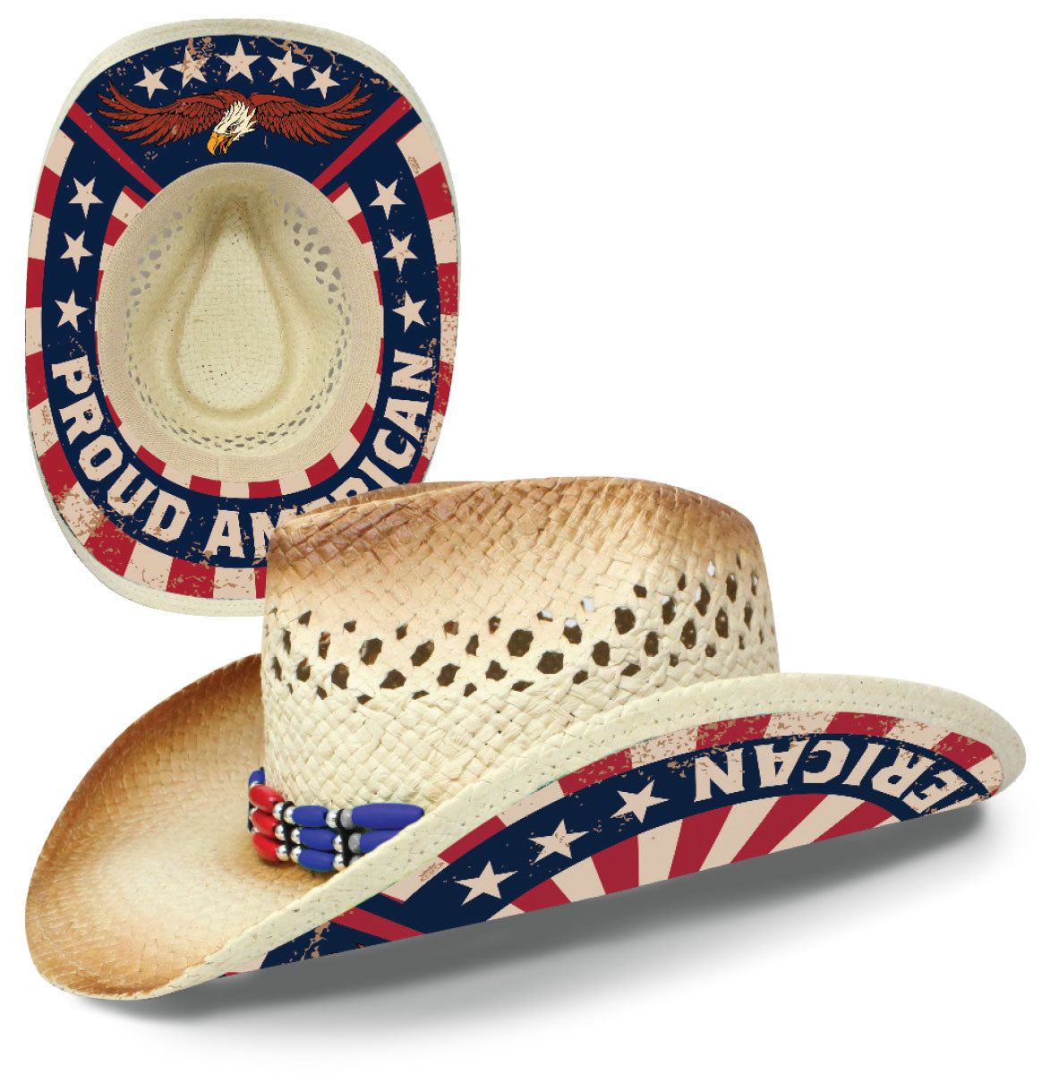 Cowboy Sublimation Straw: Proud American