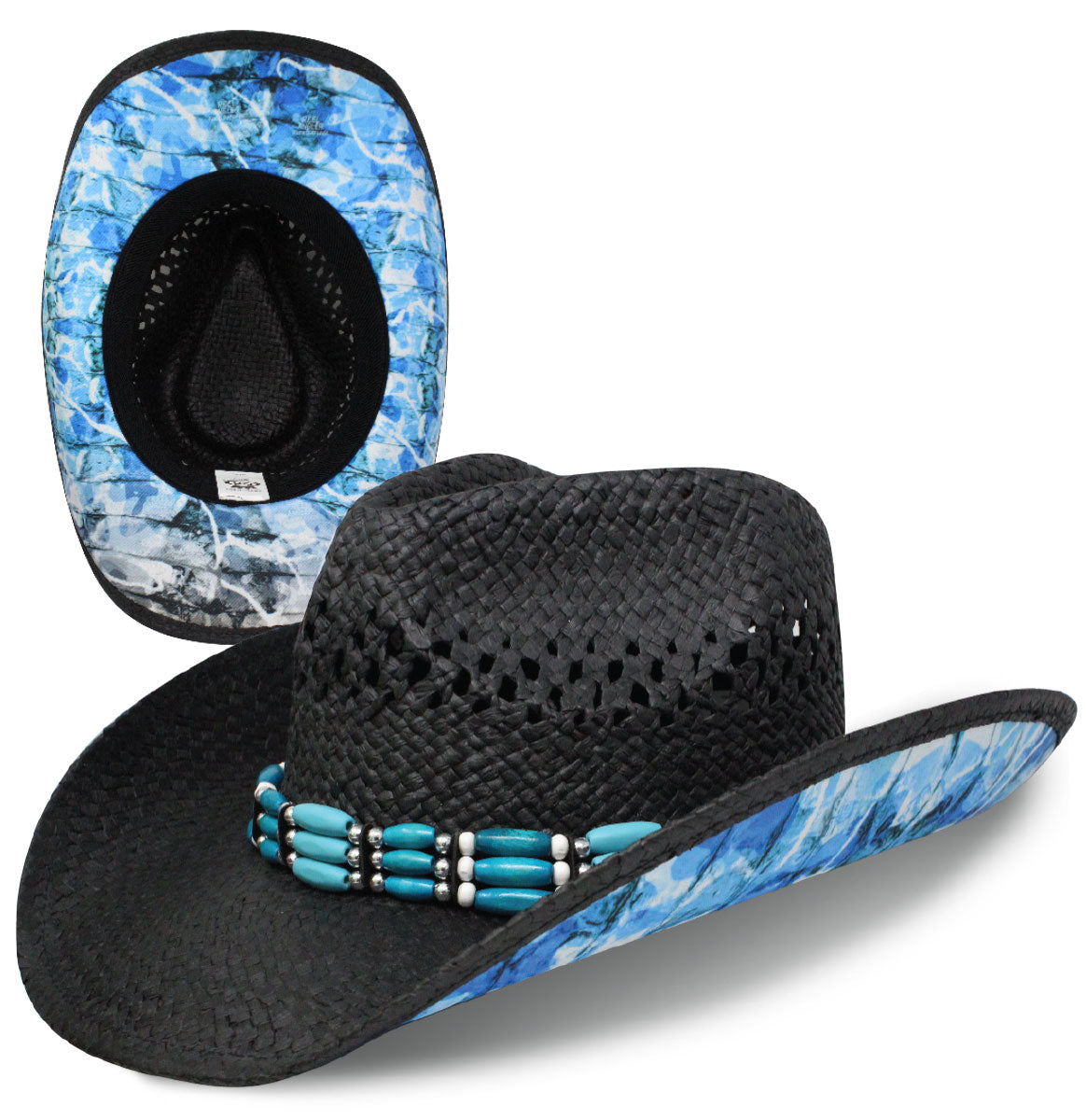 Cowboy Sublimation Straw: Reel Angler® Floridaflage™ Blue Black