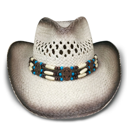 Straw Hat Western with Medallion