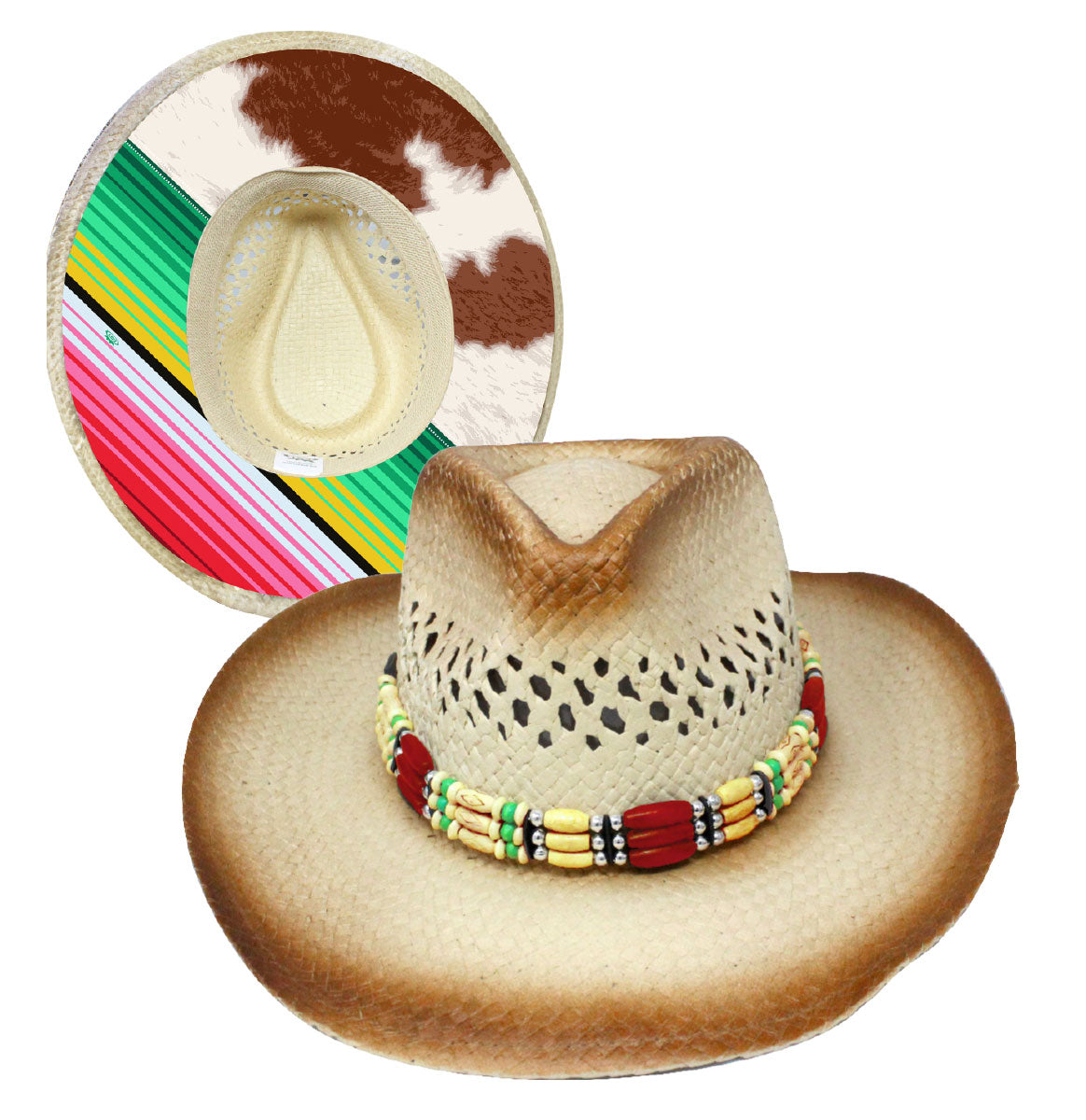 Cowboy Sublimation Straw: Spots and Serape