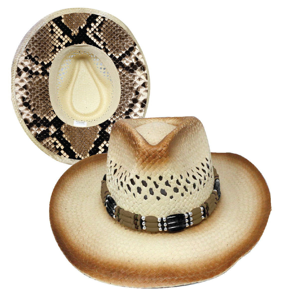 Cowboy Sublimation Straw: Slither Tan